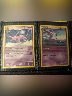 Pokemon Espeon Trading Cards Purple Yellow Border